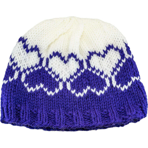 Market on Blackhawk:  Heart Hats - White & Purple - Size 4 years  (1.6 oz.)  |   Pretty Cute Creations by Judi