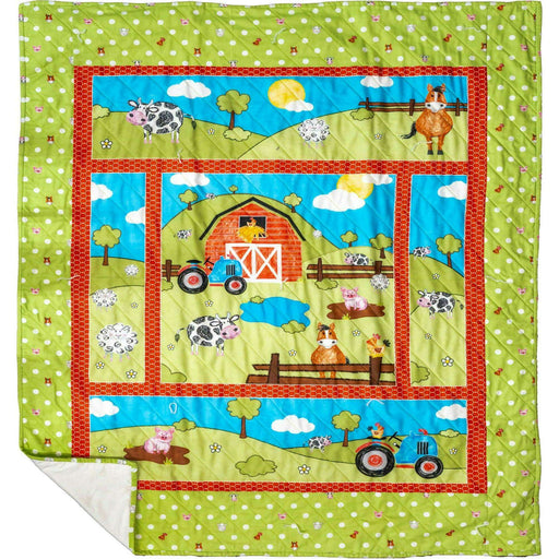 Market on Blackhawk:  Baby Quilts - Handmade - Cartoon Farm Animals  (55" x 45", 1.31 lbs.)  |   O Baby Creations & Kathys Simply Cakes