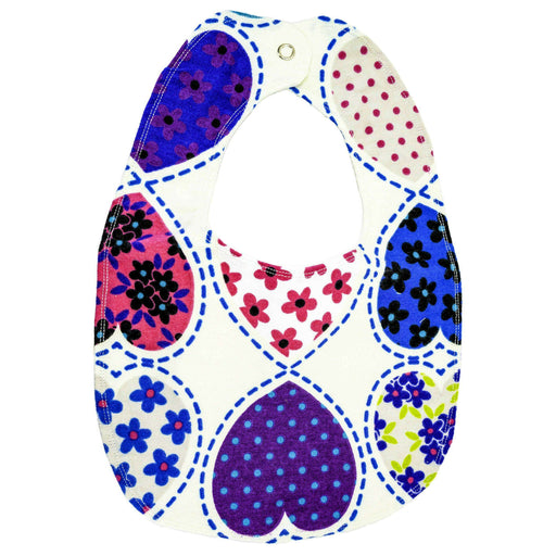 Market on Blackhawk:  Cloth Bibs - Handmade by Oh Baby Creations - White with Hearts  |   O Baby Creations & Kathys Simply Cakes