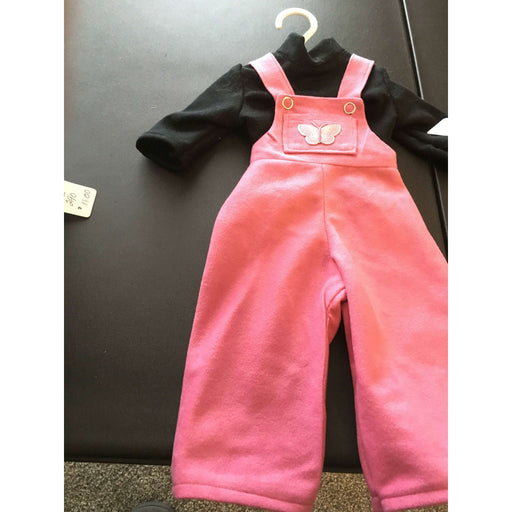 Market on Blackhawk:  Doll Outfit - Pink Overalls with Black Shirt for 18" Dolls - Default Title  |   O Baby Creations & Kathys Simply Cakes