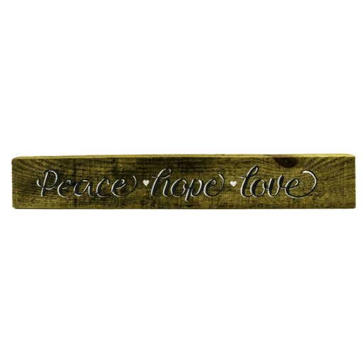 Market on Blackhawk:  Hand-Painted Sign - Peace, Hope, Love - Default Title  |   Cathy Martin