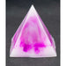 Market on Blackhawk:  Resin Tabletop Pyramids - White w/Pink Swirls   (2.13