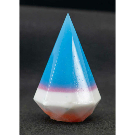 Market on Blackhawk:  Resin Tabletop Pyramids - Blue, Pink, & White   (1.9" x 1.9" x 3", 2.4 oz.)  |   Mystic Creations