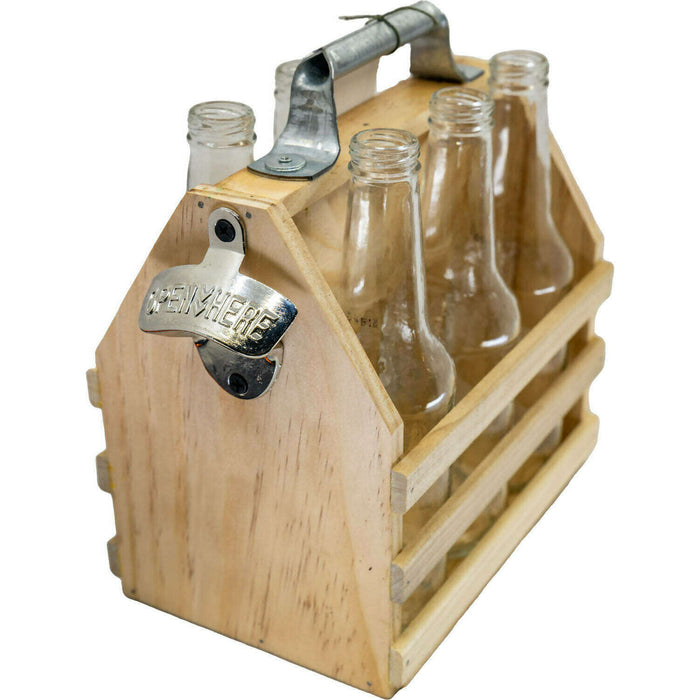 Market on Blackhawk:  6-Pack Glass Bottle Caddie   |   Rag Rug Haven