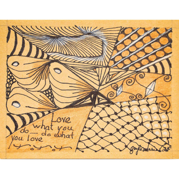 Market on Blackhawk:  Love What You Do - Do What You Love - a Zendoodle Greeting Card with Envelope - Default Title  |   Things That Garnish