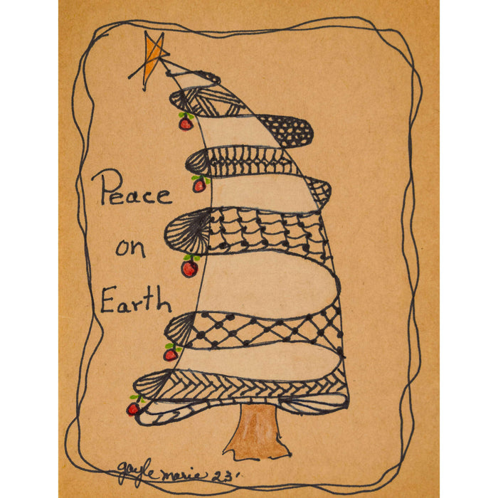 Market on Blackhawk:  Peace on Earth - a Zendoodle Greeting Card with Envelope - Default Title  |   Things That Garnish