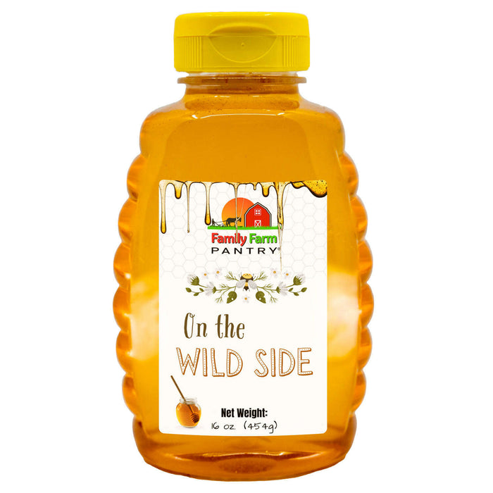 Market on Blackhawk:  All-Natural Wisconsin Honey - On the Wild Side Honey  (16 oz. bottle)  |   Family Farm Pantry (Ridgeview)