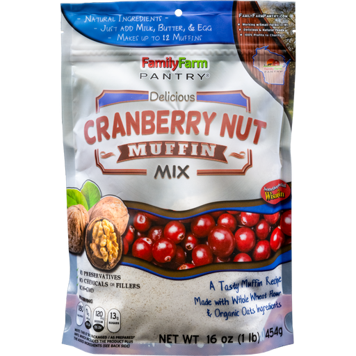 Market on Blackhawk:  Amish Muffin Mixes - Cranberry Nut Muffin Mix (16 oz. bag)  |   Family Farm Pantry