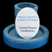 Market on Blackhawk:  Candlestick Holders - Vivid Blue Cement - MEDIUM (2.5" H x 2.75" Round, 5 oz.)  |   Wacky Wench’s Creative Designs