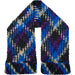 Market on Blackhawk:  Crocheted Scarves - Blue & Purple Plaid   (43.5" long x 7.5" wide"  |   Sewperb Chaos