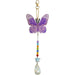 Market on Blackhawk:  Diamond Painting Sun Catchers - Purple Butterfly (3." x 0.38" x 10" - fully hanging, 0.8 oz.)  |   Julie Balog