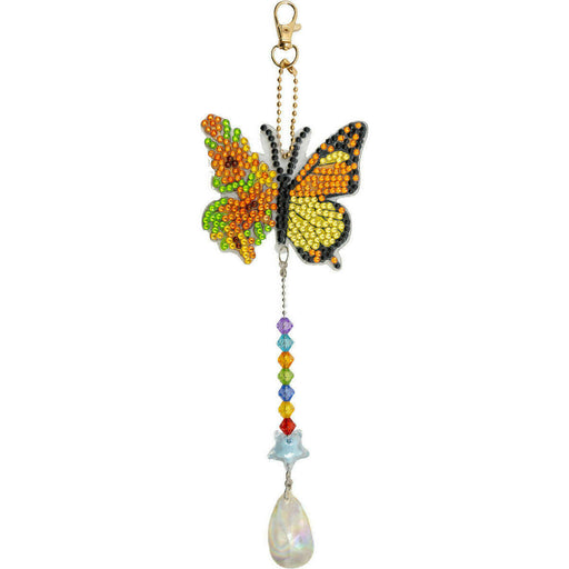 Market on Blackhawk:  Diamond Painting Sun Catchers - Two-Tone Butterfly 2 (3" x 0.38" x 10.5" - fully hanging, 0.8 oz.)  |   Julie Balog