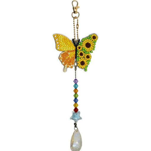 Market on Blackhawk:  Diamond Painting Sun Catchers - Two-Tone Butterfly 3 (3" x 0.38" x 10" - fully hanging, 0.8 oz.)  |   Julie Balog