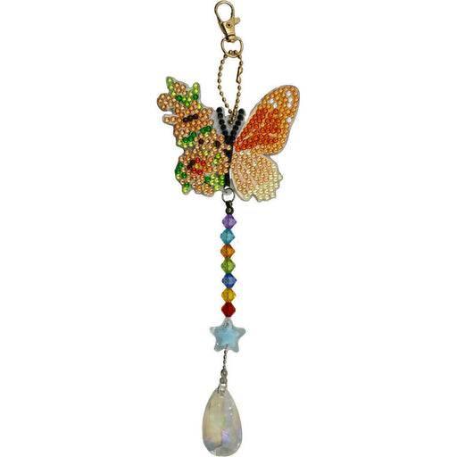 Market on Blackhawk:  Diamond Painting Sun Catchers - Two-Tone Butterfly 4 (3" x 0.38" x 10" - fully hanging, 0.8 oz.)  |   Julie Balog
