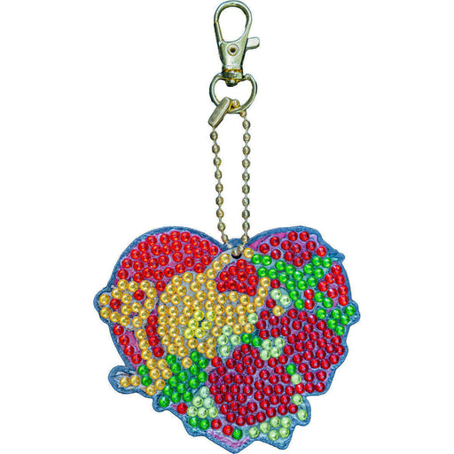 Market on Blackhawk:  Diamond Painting Sun Catchers - Key Lock Heart (2.75" x 0.38" x 5" - fully hanging, 0.5 oz.)  |   Julie Balog
