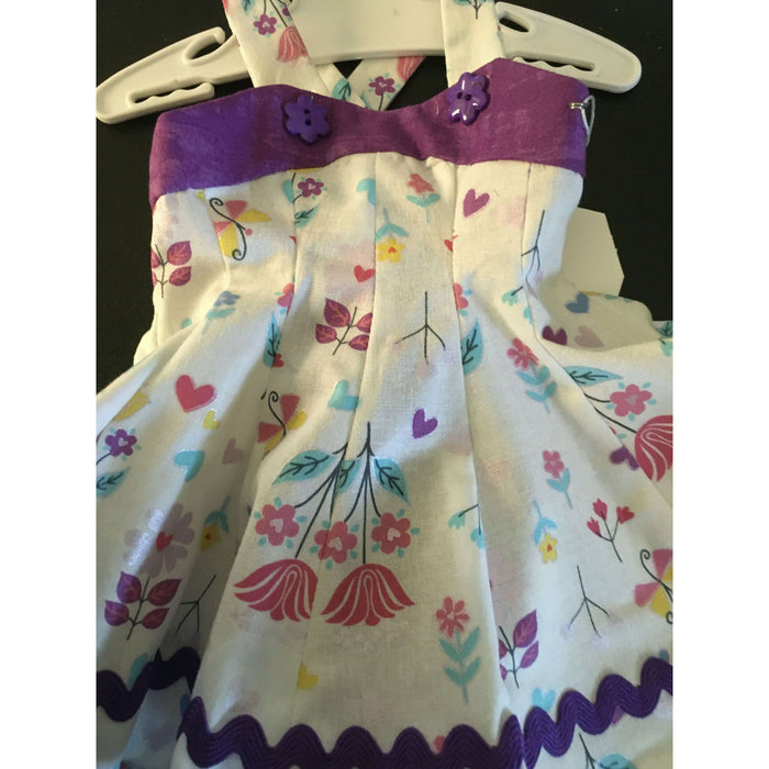 Market on Blackhawk:  Doll Dress - White Floral - Default Title  |   O Baby Creations & Kathys Simply Cakes