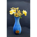 Market on Blackhawk:  Dry Vases with Artificial Flowers - 3D Printed In-House - Blue-Green Spiral w/Bowed Neck & Yellow Flowers  |   Woodworking Creations