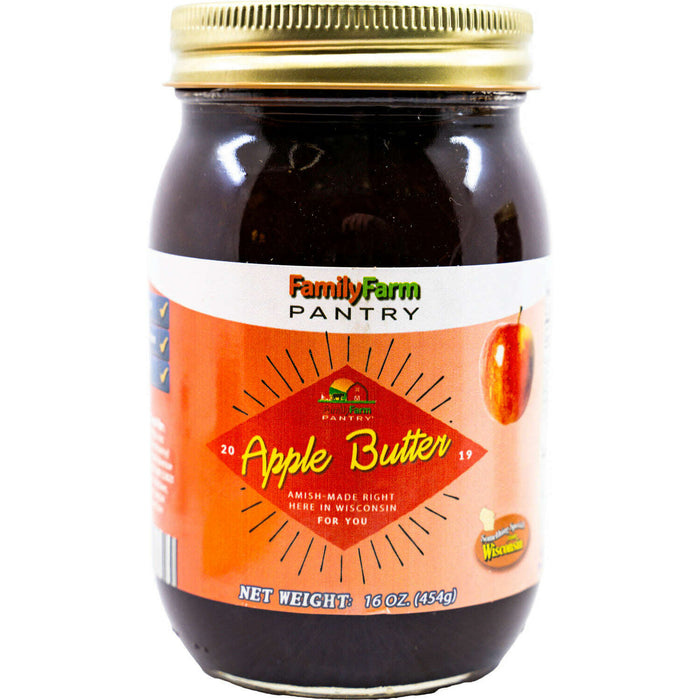 Market on Blackhawk:  Fruit Butters - All-Natural Amish-made - Apple Butter - 16 oz.  (Best Used By Dec 31, 2024)  |   Family Farm Pantry