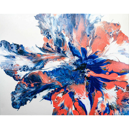 Market on Blackhawk:  FLUID ART: Coral Blue Fusion (16" x 20") - Default Title  |   Things That Garnish