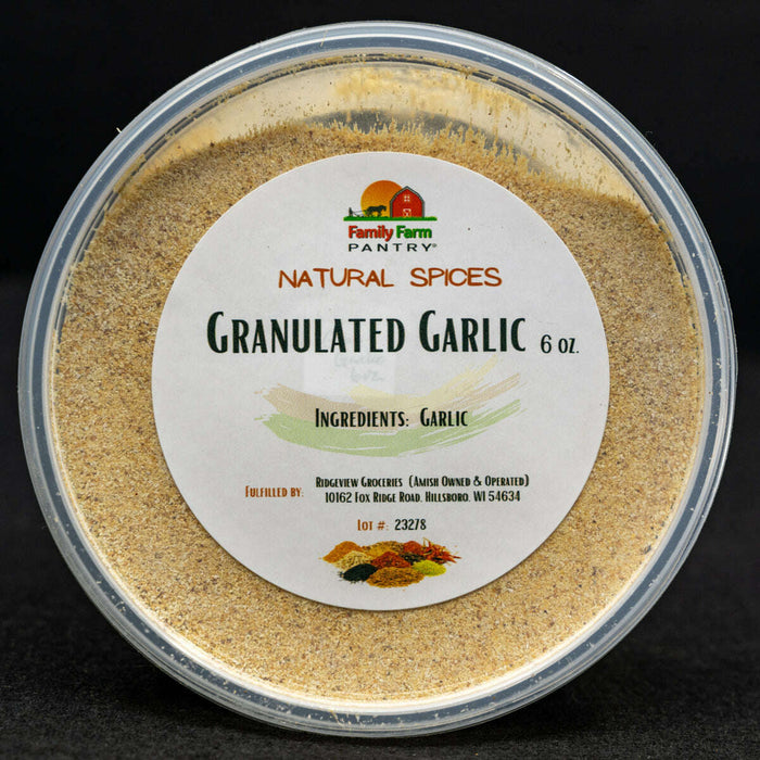 Market on Blackhawk:  Granulated Garlic - All Natural   |   Family Farm Pantry (Ridgeview)