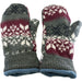 Market on Blackhawk:  Lined Sweater Mittens - SMALL/MEDIUM - Grey, Maroon, and White  (3.5 oz.)  |   Sewperb Chaos