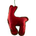 Market on Blackhawk:  Alpaca Felt Ornament - Handsewn Alpaca Ornament - Small Red  |   Blufftop Farm