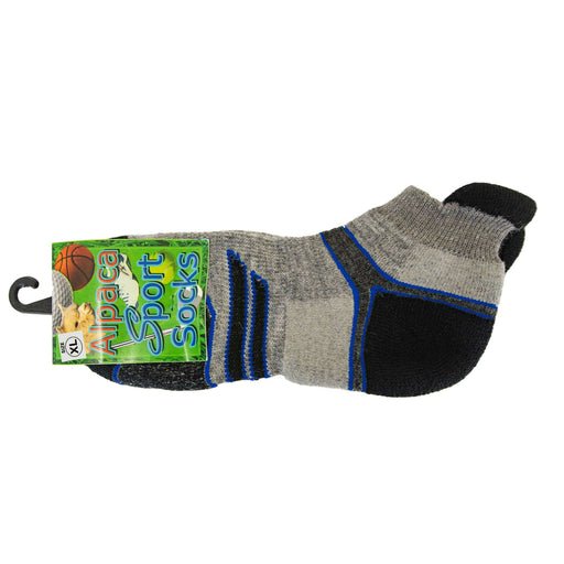 Market on Blackhawk:  Alpaca Sport Socks - Blue Extra Large  |   Blufftop Farm