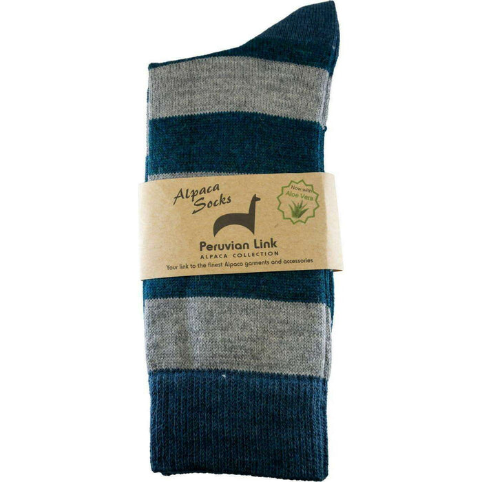 Market on Blackhawk:  Alpaca Tri-Color Striped Socks   |   Blufftop Farm