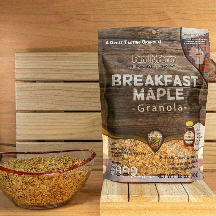 Market on Blackhawk:  Amish Granola (gluten free) - Five Flavors - Breakfast Maple Granola  (12 oz. bag)  |   Family Farm Pantry