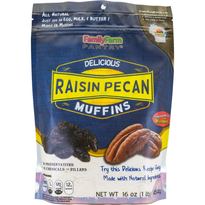 Market on Blackhawk:  Amish Muffin Mixes - Raisin Pecan Muffin Mix (16 oz. bag)  |   Family Farm Pantry