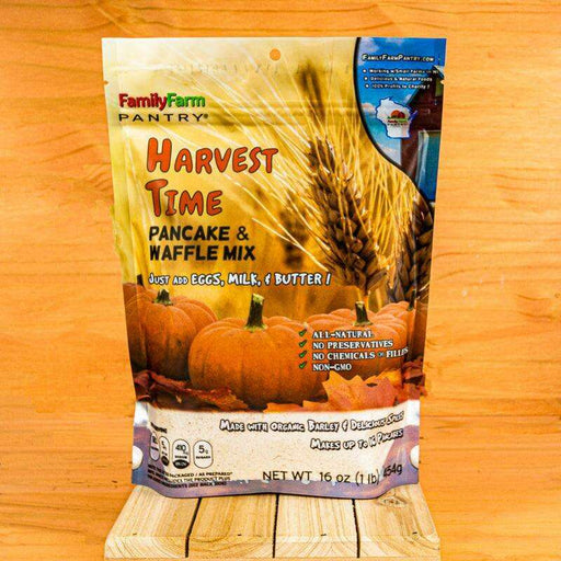 Market on Blackhawk:  Amish Pancake Mixes - Harvest Time Pancake Mix  (16 oz. bag)  |   Family Farm Pantry