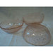 Market on Blackhawk:  Arcoror of France Luminare Rosalina Pink Glass with Rose Pattern Bowls - Bowls  (SET OF 3)  |   Rag Rug Haven