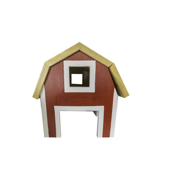 Market on Blackhawk:  'Build-a-Farm' Handmade Wooden Toys from CB's Woodworking - Red Wooden Toy BARN, with Hinged Roof  |   CBs Woodworking