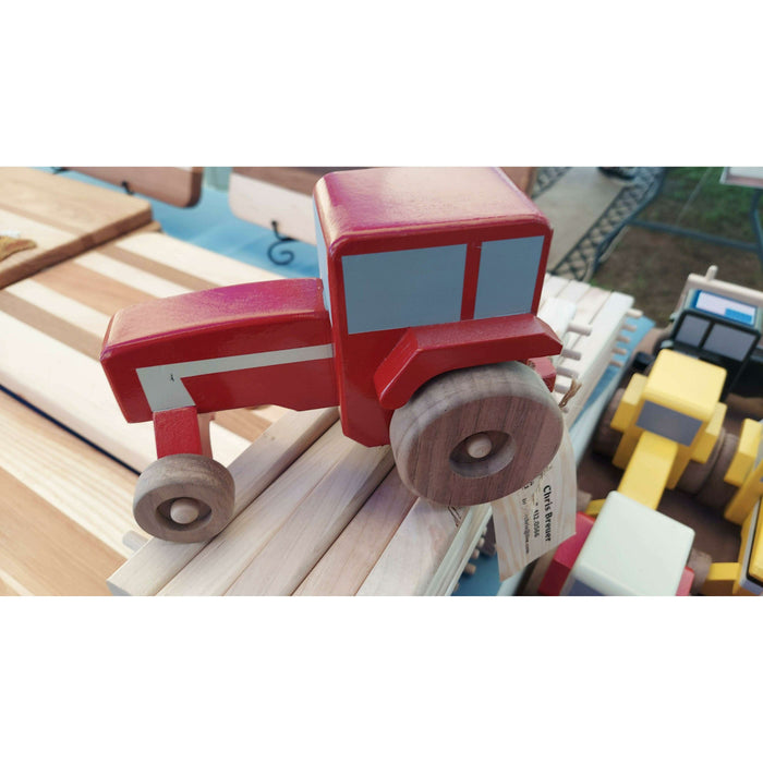 Market on Blackhawk:  'Build-a-Farm' Handmade Wooden Toys from CB's Woodworking - Red Wooden TRACTOR Toy  |   CBs Woodworking