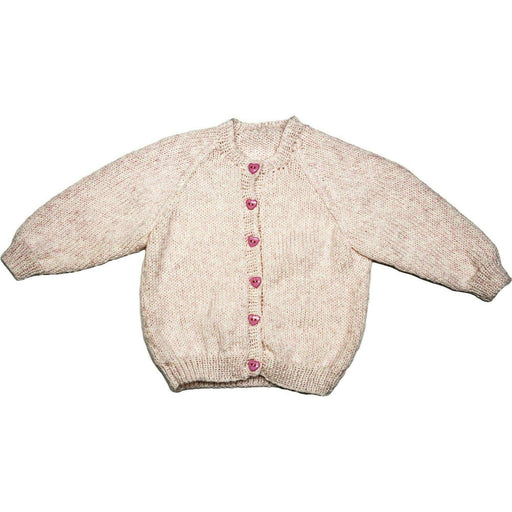 Market on Blackhawk:  Cardigan Sweaters for Girls - Pink with Pink Heart Buttons (Size 9-12 mths)  |   Pretty Cute Creations by Judi