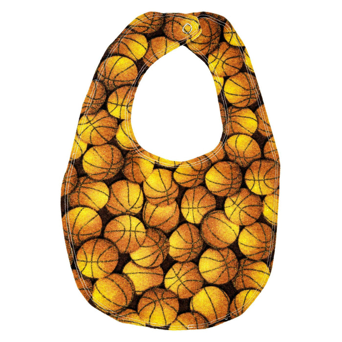 Market on Blackhawk:  Cloth Bibs - Handmade by Oh Baby Creations - Basketball  |   O Baby Creations & Kathys Simply Cakes