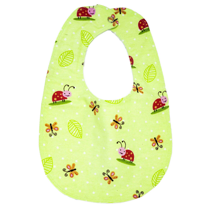 Market on Blackhawk:  Cloth Bibs - Handmade by Oh Baby Creations - Green with Lady Bugs  |   O Baby Creations & Kathys Simply Cakes