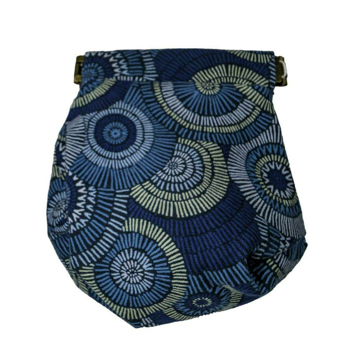 Market on Blackhawk:  Coin Purses with Spring Clasp - Handmade - BLUE SPIRAL PRINT  |   Rag Rug Haven