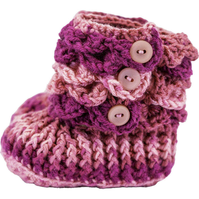 Market on Blackhawk:  Crocodile Slippers - Variegated - 3 to 12 months  (#4)  |   Pretty Cute Creations by Judi