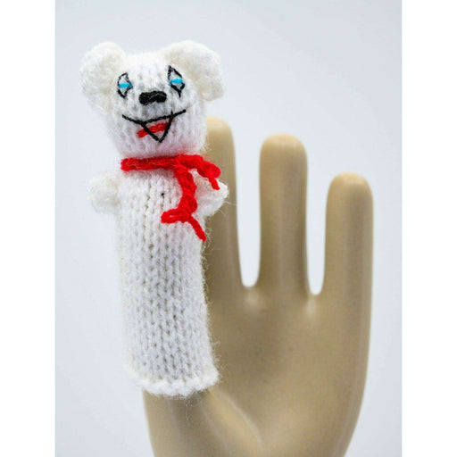 Market on Blackhawk:  Cute Fun Finger Puppets - White Bear Finger Puppet  |   Blufftop Farm