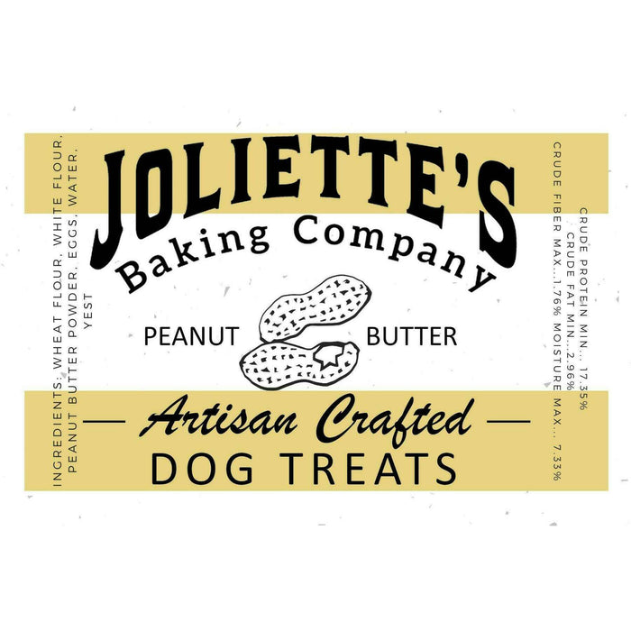 Market on Blackhawk:  Dog Treats from Joliette's Baking Company - Peanut Butter Dog Treats  (4 oz. bag)  |   Joliettes Trading Company