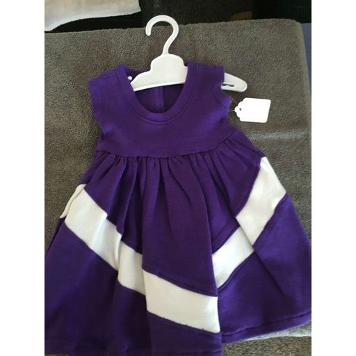 Market on Blackhawk:  Doll Dress - Purple and White - Default Title  |   O Baby Creations & Kathys Simply Cakes