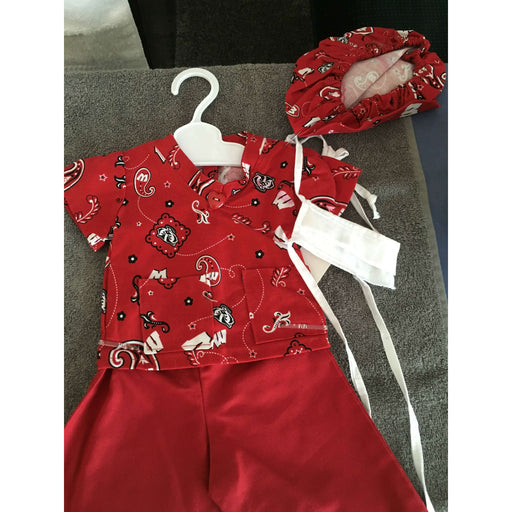 Market on Blackhawk:  Doll Nurse Uniform - Red Badger for 18" Dolls - Doll Nurse Uniform - Red Badger  |   O Baby Creations & Kathys Simply Cakes