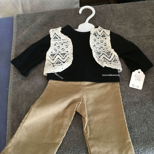 Market on Blackhawk:  Doll Outfit - 3 piece Pant Suit Black and Tan - Doll Outfit - 3 piece Pant Suit Black and Tan  |   O Baby Creations & Kathys Simply Cakes