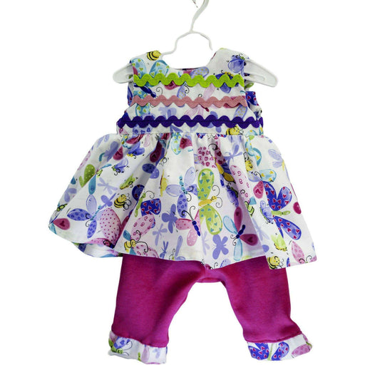 Market on Blackhawk:  Doll Outfit - Butterfly Top w/Pink Capris - Default Title  |   O Baby Creations & Kathys Simply Cakes