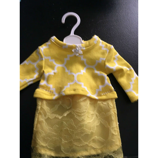 Market on Blackhawk:  Doll Outfit - Yellow Lace Skirt with Yellow Top - Default Title  |   O Baby Creations & Kathys Simply Cakes