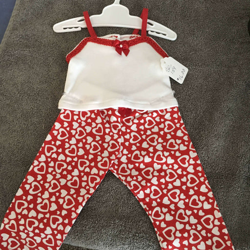 Market on Blackhawk:  Doll Pajamas - Red and White for 18" Dolls   |   O Baby Creations & Kathys Simply Cakes