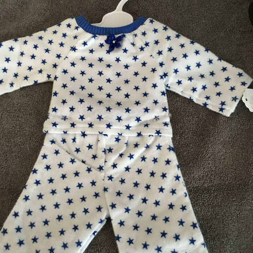 Market on Blackhawk:  Doll Pajamas - White and Blue for 18" Dolls - Default Title  |   O Baby Creations & Kathys Simply Cakes