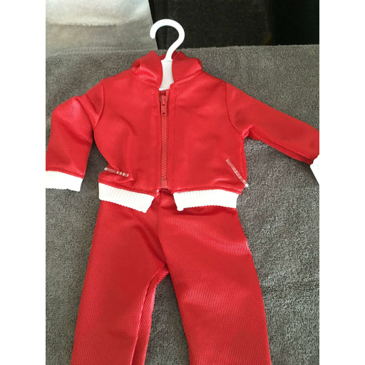 Market on Blackhawk:  Doll Sweatsuit - Red for 18" Dolls - Default Title  |   O Baby Creations & Kathys Simply Cakes