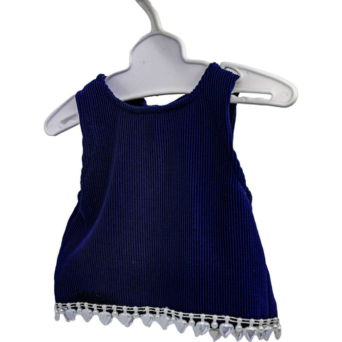 Market on Blackhawk:  Doll Top - Blue with Beads   |   O Baby Creations & Kathys Simply Cakes